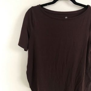 Brown Gap Athletic Tshirt Workout Top Short Sleeve